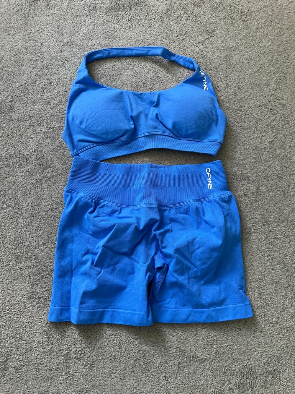 DFYNE Bra & Shorts workout Set - Electric Blue